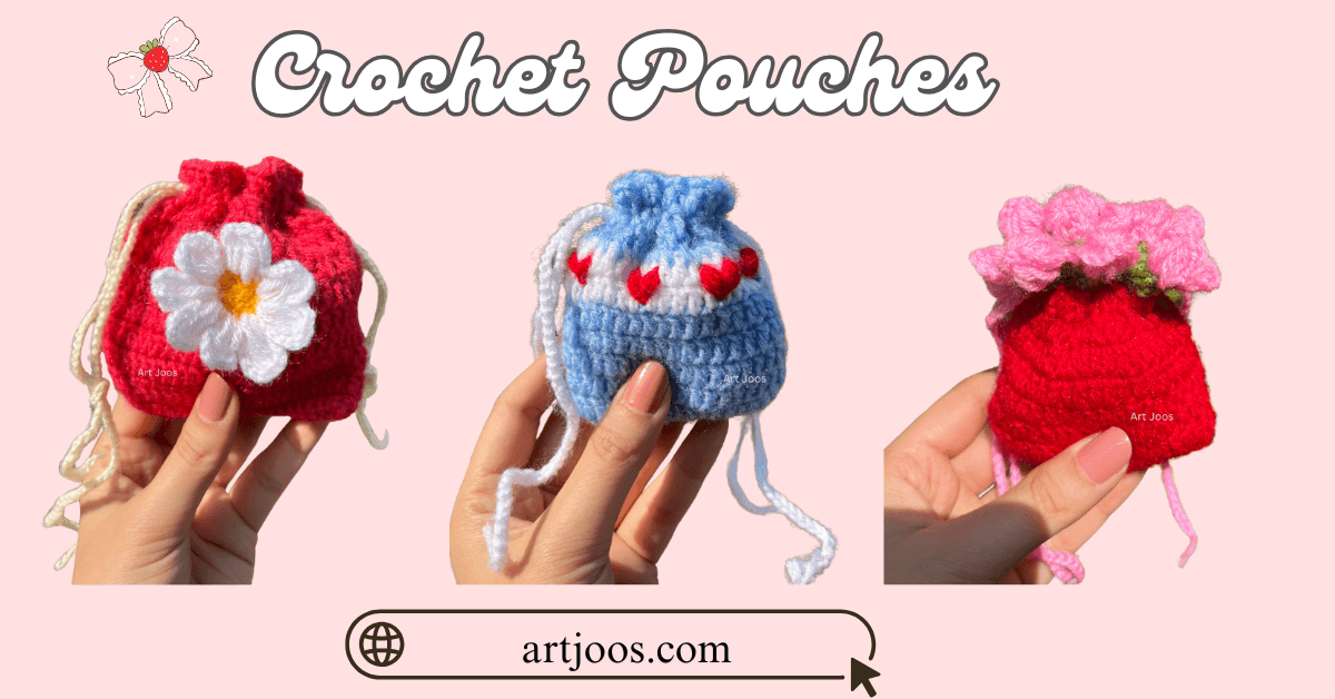 Handmade crochet pouches by Art Joos